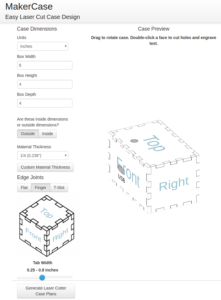 MakerCase interactive visualization